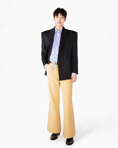 【REVURA レビュ―ラ】DROIT FLARED BELL BOTTOM CHINO PANTS - BEIGE