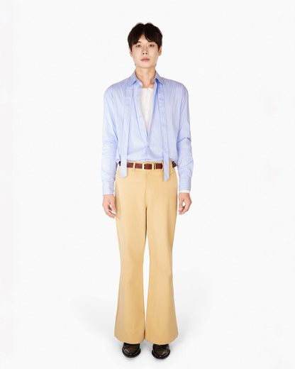 【REVURA レビュ―ラ】BRILLER PIN STRIPE SHIRTS - SKYBLUE