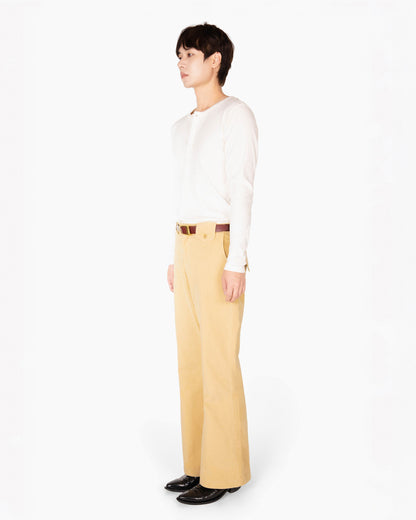 【REVURA レビュ―ラ】DROIT FLARED BELL BOTTOM CHINO PANTS - BEIGE