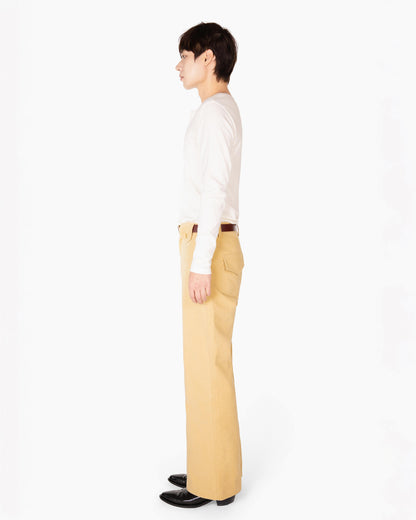 【REVURA レビュ―ラ】DROIT FLARED BELL BOTTOM CHINO PANTS - BEIGE