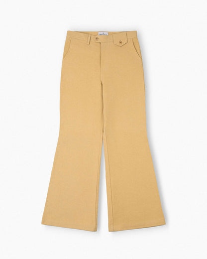 【REVURA レビュ―ラ】DROIT FLARED BELL BOTTOM CHINO PANTS - BEIGE