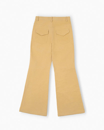 【REVURA レビュ―ラ】DROIT FLARED BELL BOTTOM CHINO PANTS - BEIGE