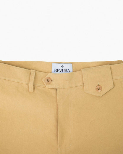 【REVURA レビュ―ラ】DROIT FLARED BELL BOTTOM CHINO PANTS - BEIGE