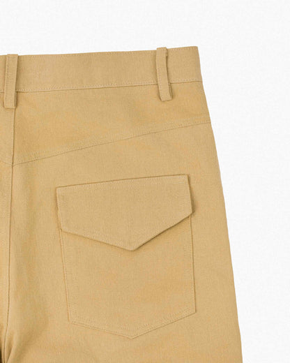 【REVURA レビュ―ラ】DROIT FLARED BELL BOTTOM CHINO PANTS - BEIGE