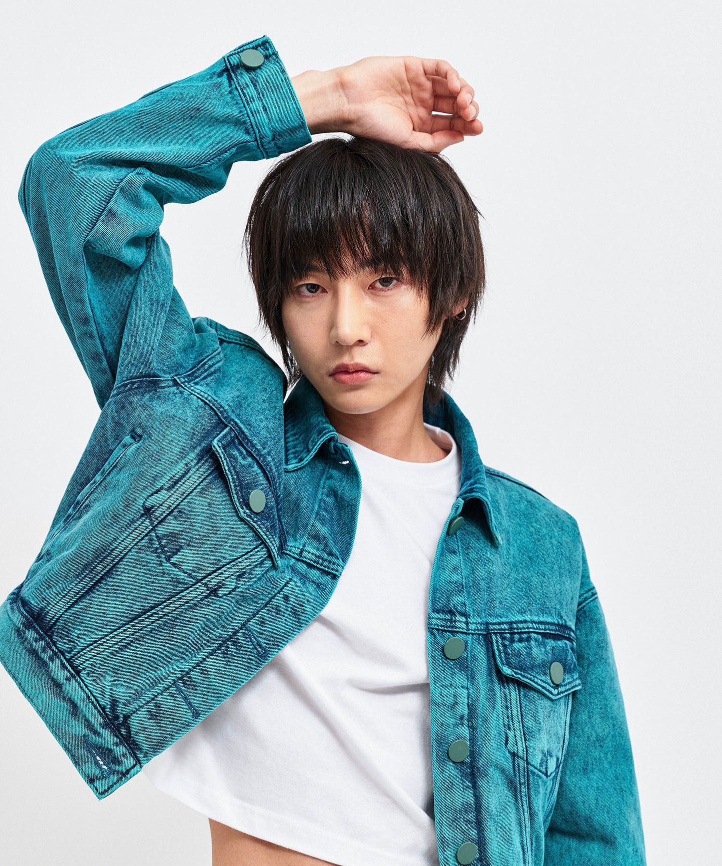 【C Wear シーウエア】SOJU DENIM CROP TRUCKER JACKET