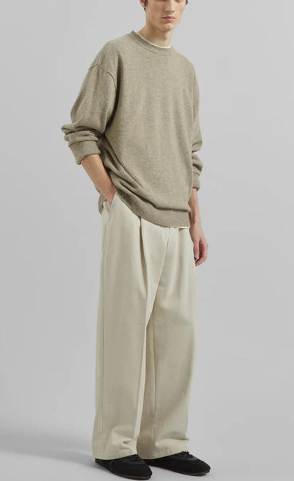 Brushed Twill Tuck Wide Pants