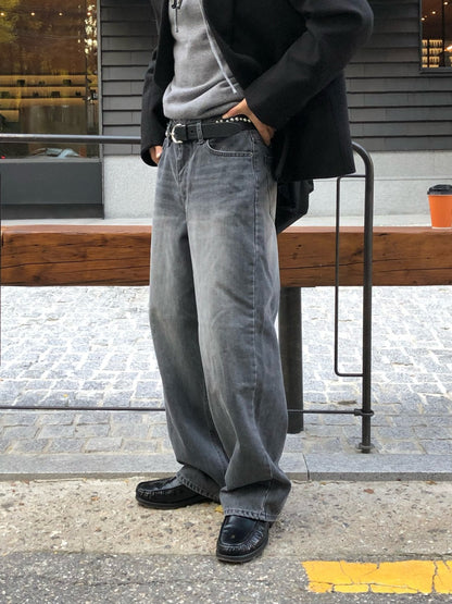 Deep Gray Brushed Denim