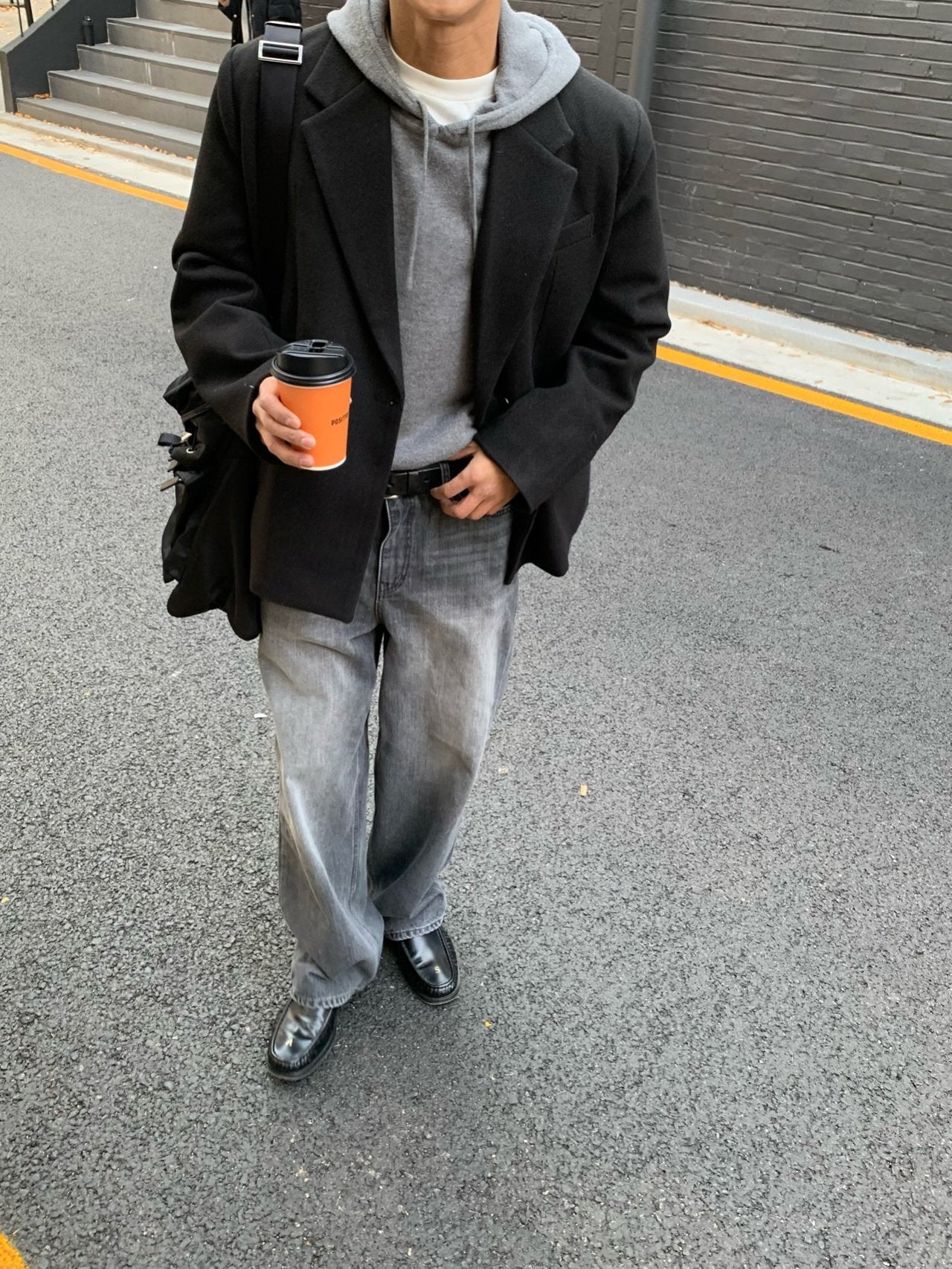 Deep Gray Brushed Denim