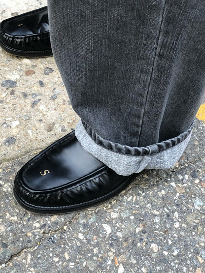 Deep Gray Brushed Denim