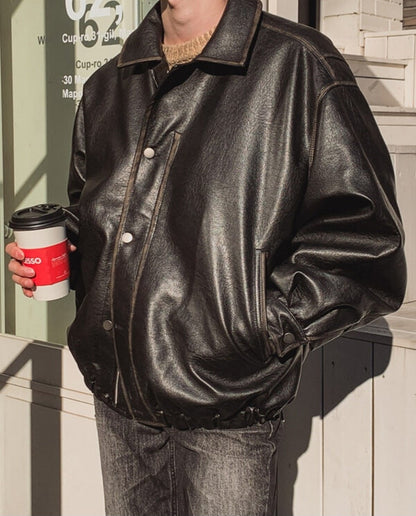 Dover Leather Padded Deck Jacket
