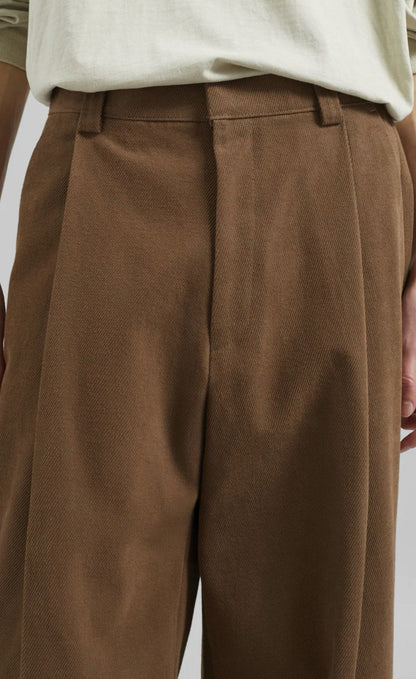 Brushed Twill Tuck Wide Pants