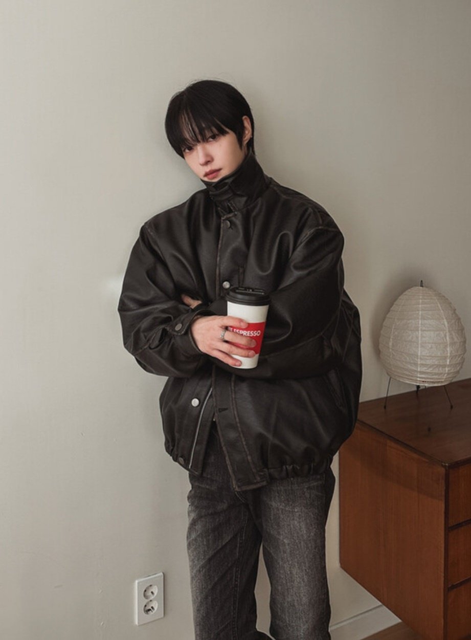 Dover Leather Padded Deck Jacket