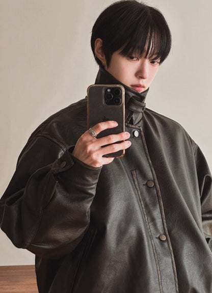 Dover Leather Padded Deck Jacket