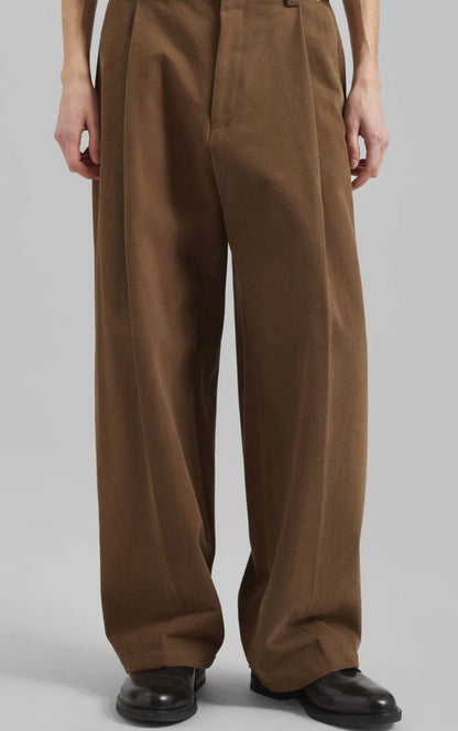 Brushed Twill Tuck Wide Pants