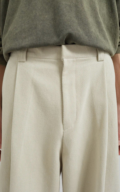 Brushed Twill Tuck Wide Pants