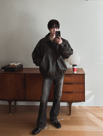 Dover Leather Padded Deck Jacket